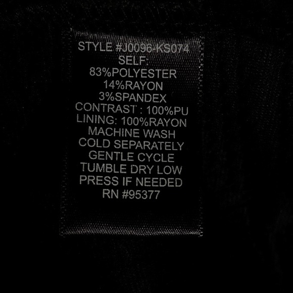 Sanctuary Black Quilted Moto Jacket with Zip & Vegan Leather Details/Small/EUC!! - Picture 6 of 6